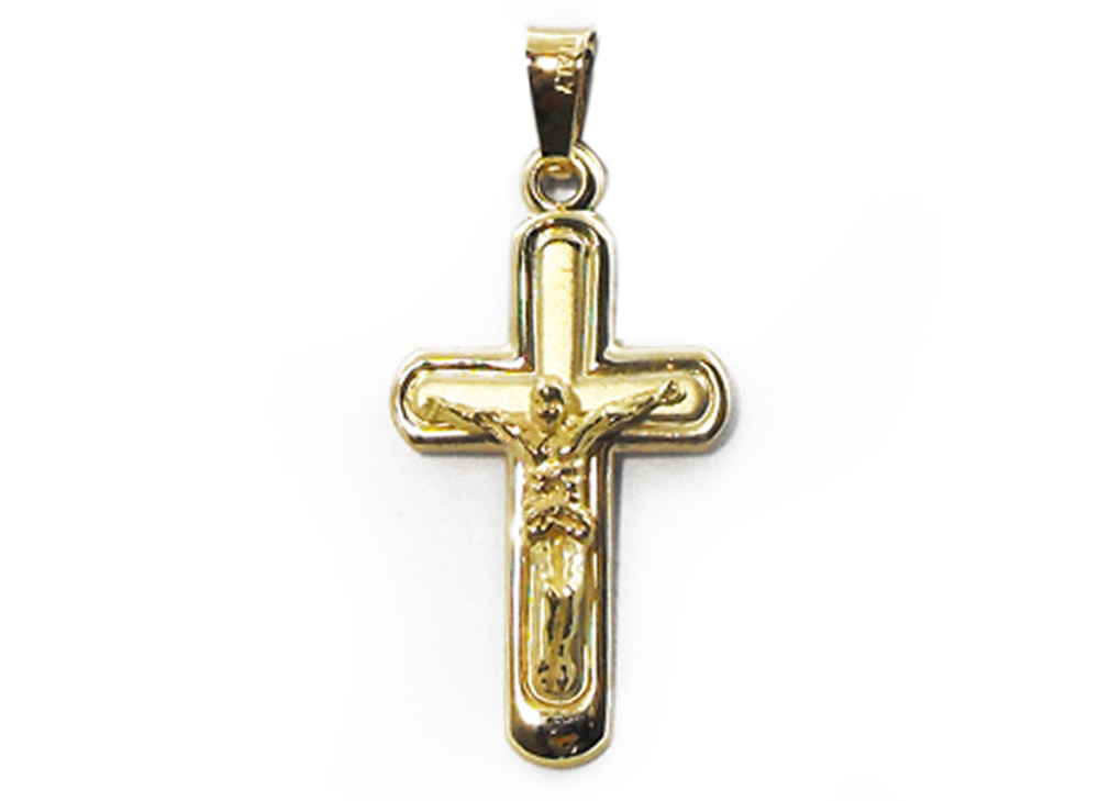 18ct Yellow Gold Italian Crucifixion, 22×13.5mm | For the Love of Gold