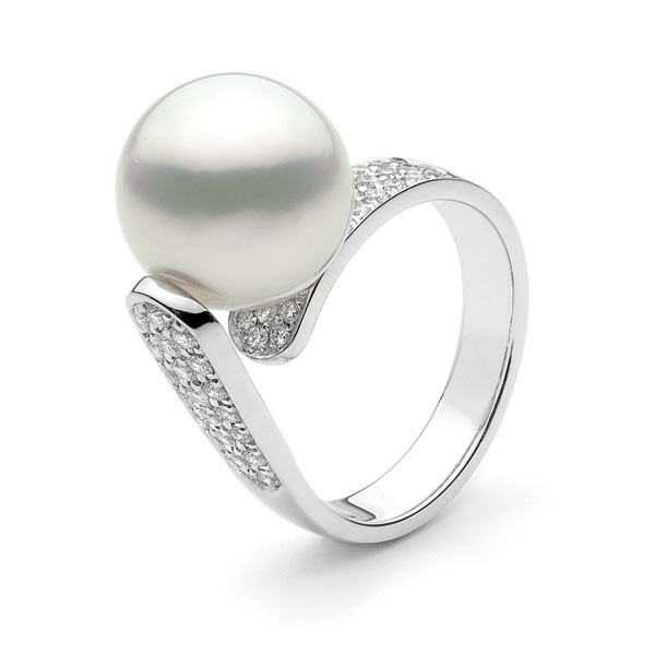 Ikecho Pearls: 18ct White Gold Broome South Sea 12mm TDW Ring | For the ...