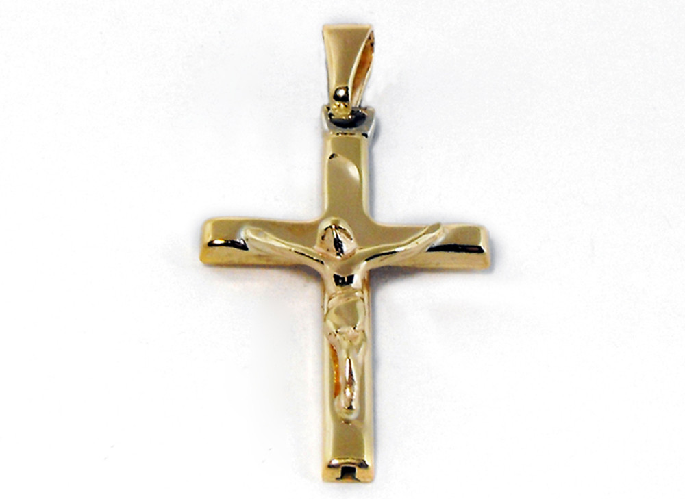 9ct Yellow Gold Italian Crucifixion, 28x18mm | For the Love of Gold