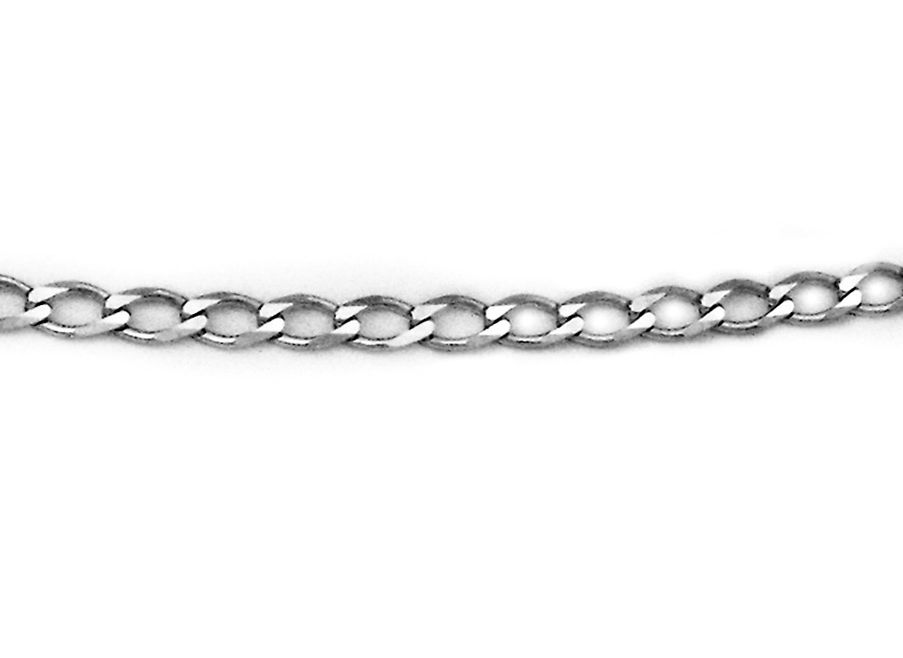 White gold store flat chain